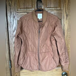 Orange bomber jacket